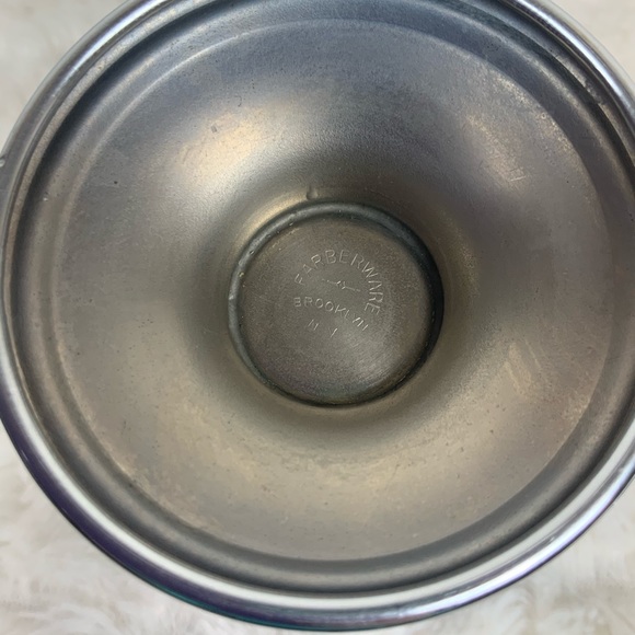 Vintage Faberware silver sugar bowl and creamer wood handles - Picture 8 of 8